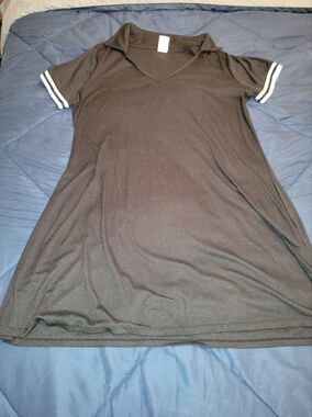 Juniors No Boundaries Black Short Sleeve Sporty Dress